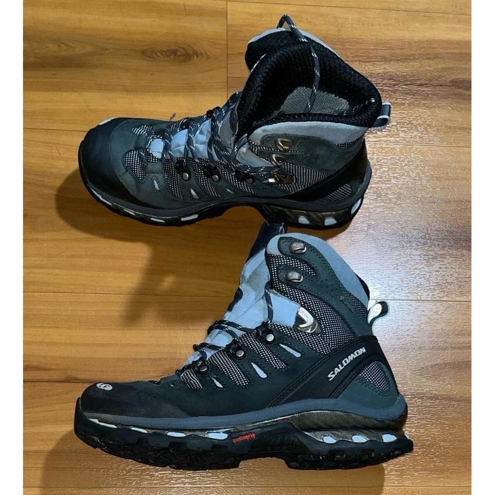 Womens Salomon Quest 4D Gray Hiking Trail Lace Up Boots